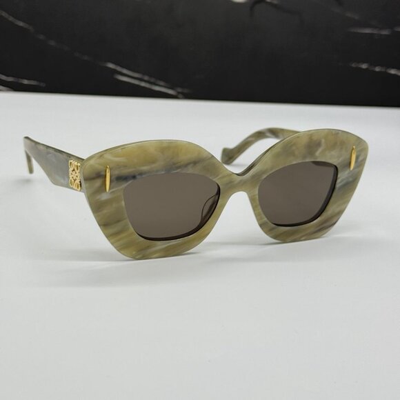 NEW LW40127I 60E LOEWE SUNGLASSES WOMEN GREEN CAT EYE EYEWEAR LOEWE main image 4